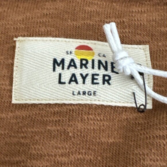 Marine Layer Women's L Terry Out Resort Shirt Sierra NWT Terra Cotta - Picture 9 of 16